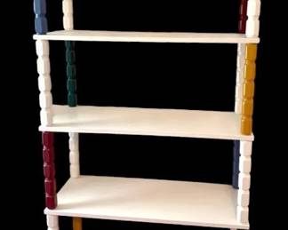 HandPainted Open Spindle Bookshelf