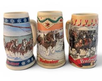 Vintage Budweiser Beer Steins