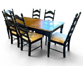 Oak Dining Table W 6 Chairs