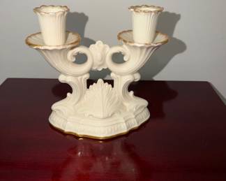 Pair Lenox candle sticks