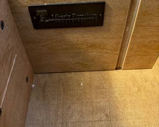 Name inside drawer of cabinet