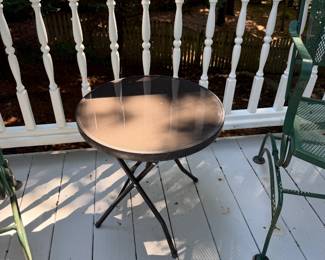 Small glass and metal table