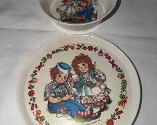 Raggedy Anne 1969 dishes