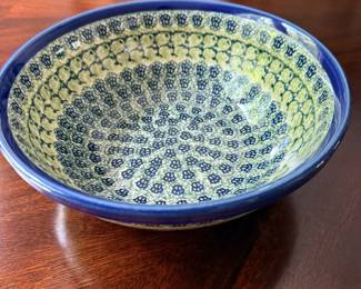 Large polish pottery bowl