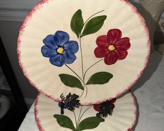 Set of 5 blue ridge pottery dishes