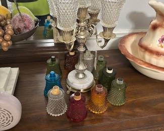 Vintage candle holder with interchangeable votives