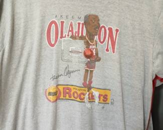 vintage Houston Rockets t shirt, Hakeem Olajuwon