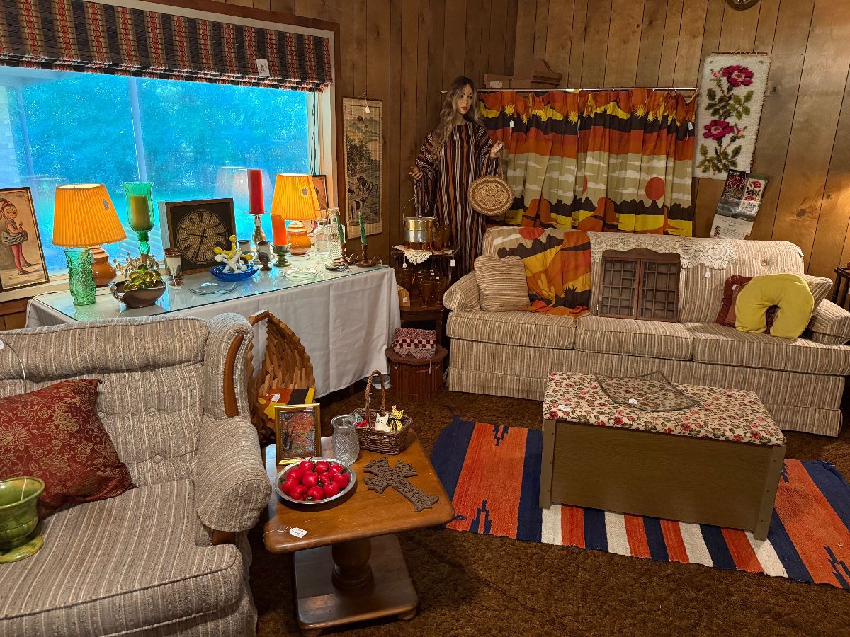 Everything is for sale except the mannequin and window treatment in the window.