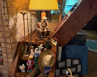 Western Items, Horse Head Brass Fireplace Set
