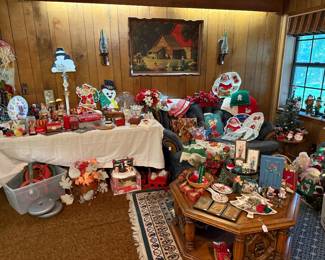 Lots of Christmas including Shiny Brite Oranaments