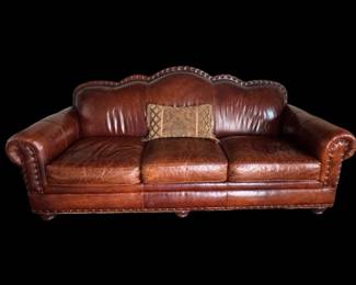 Leather sofa by Hancock & Moore