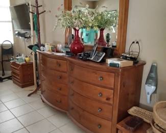 Dresser and mirror