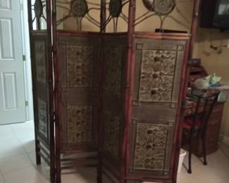 Room screen with elephant design