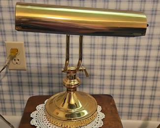 Brass Bankers Piano Lamp