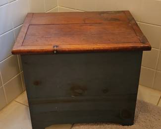 Blue Painted Blanket Chest