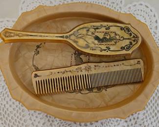 Art Deco Celluloid Vanity Set second image
