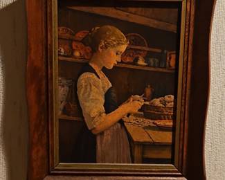 Albert Anker Girl Peeling Apples