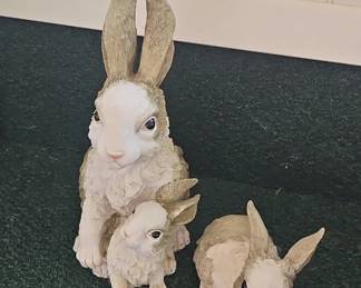Resin Bunny Family Figurines