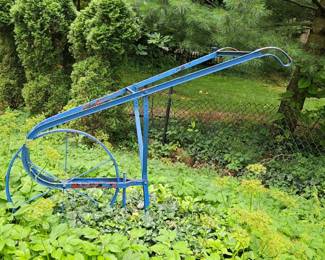 Blue garden plow