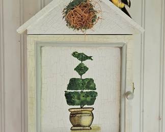 Folk Art Birdhouse Cabinet