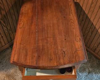 Drop Leaf Side Table with Drawer second image