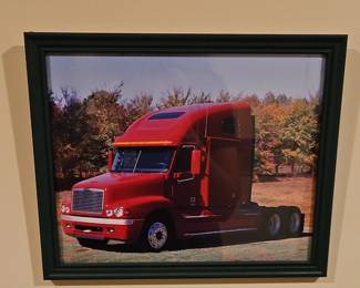 Framed Semi Truck Print