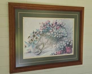 Floral Wheelbarrow Print