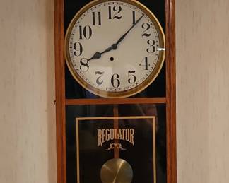 Oak Regulator Wall Clock