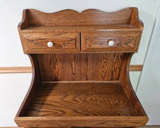 Oak Kitchen Dry Sink Hutch second image