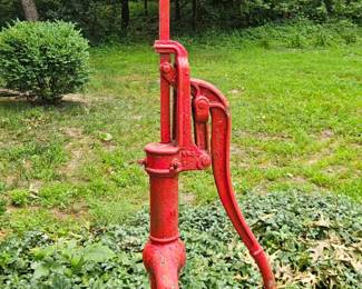 Red Cast Iron Hand Water Pump