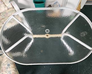 White Metal Floral Patio Set third image