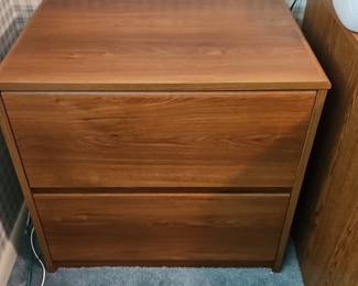 Wooden TwoDrawer Filing Cabinet