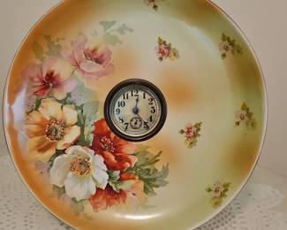 Handpainted Poppies Clock Plate