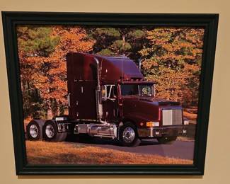 Framed International Semi Truck Print