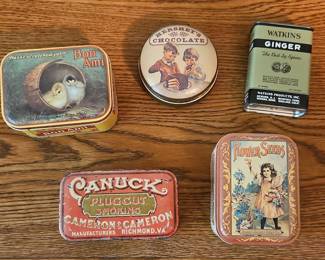 Vintage Advertising Tins Lot
