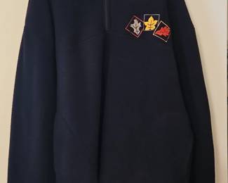 Fleece Pullover with Leaf Appliqus