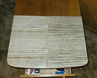 Oak End Table with Drawer second image