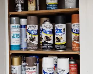 Assorted Spray Paint Cans