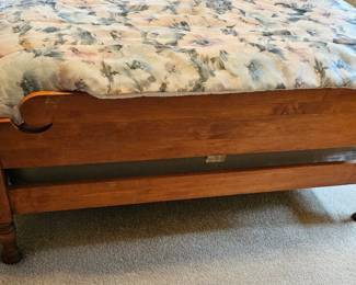 Wooden Headboard with Lamp second image