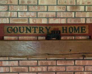 Country Home Sign with Car