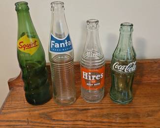 Vintage Soda Bottles Set