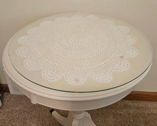 Round Pedestal Accent Table second image