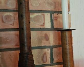 Wooden Spool Bobbin Candlesticks