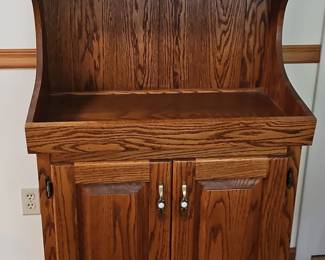 Oak Kitchen Dry Sink Hutch