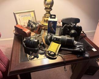 vintage cameras and lens