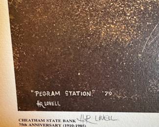 HR Lovell Signature on print