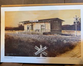 HR Lovell "Pegram Station" print. 75th Anniversary Edition. Signed and numbered by local artist.