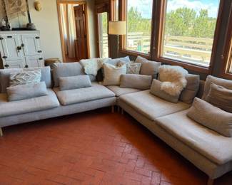 Great contemporary Ikea Soderhamn sectional, 108" x 2
