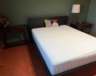 Ikea Hesstun queen mattress and bed frame/headboard, like new