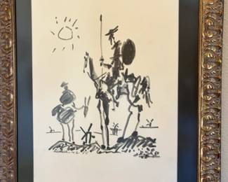 Nicely framed Picasso 'Don Quixote' print